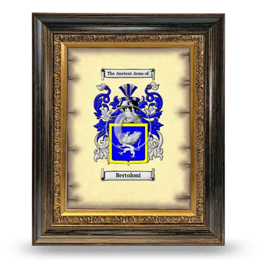 Bertoloni Coat of Arms Framed - Heirloom