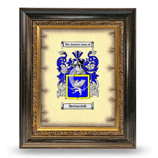 Bertuccioli Coat of Arms Framed - Heirloom