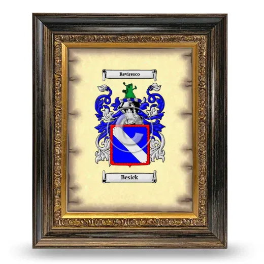 Besick Coat of Arms Framed - Heirloom