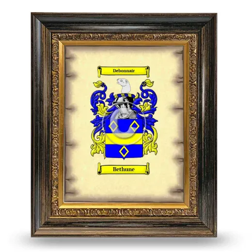 Bethune Coat of Arms Framed - Heirloom