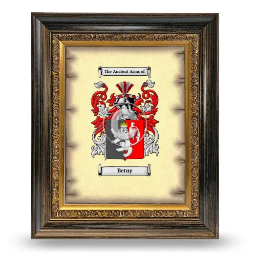Betny Coat of Arms Framed - Heirloom