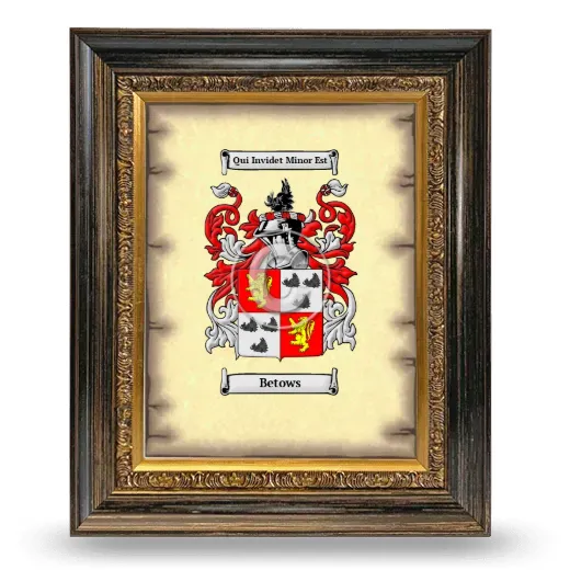 Betows Coat of Arms Framed - Heirloom