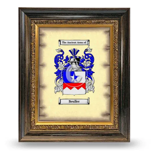 Beuller Coat of Arms Framed - Heirloom