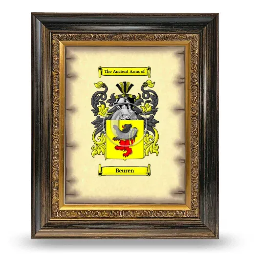 Beuren Coat of Arms Framed - Heirloom