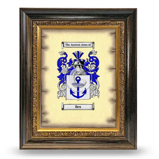 Bex Coat of Arms Framed - Heirloom