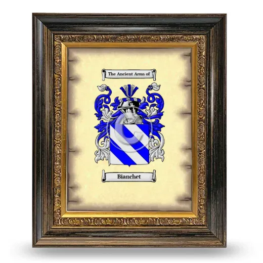 Bianchet Coat of Arms Framed - Heirloom