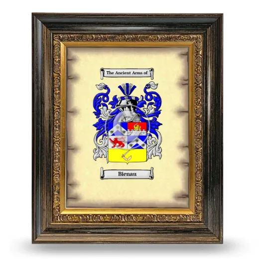 Bienau Coat of Arms Framed - Heirloom