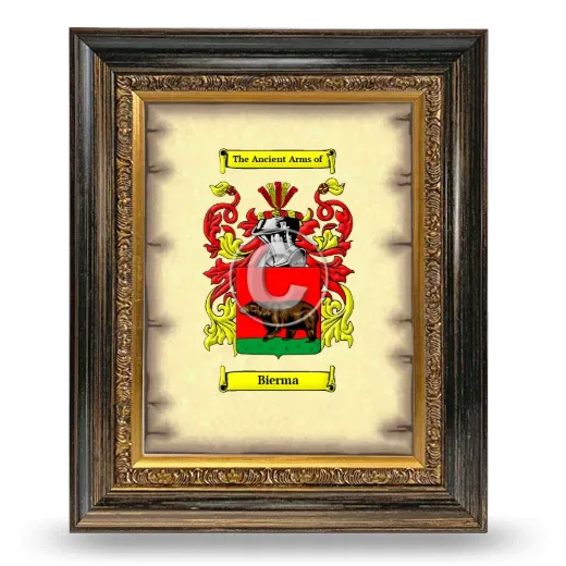 Bierma Coat of Arms Framed - Heirloom