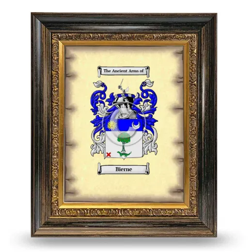Bierne Coat of Arms Framed - Heirloom