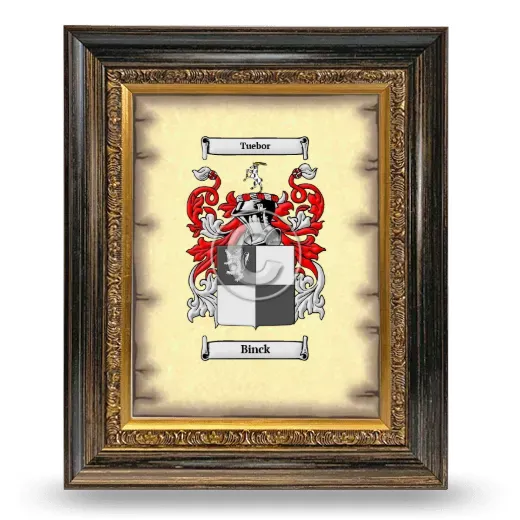 Binck Coat of Arms Framed - Heirloom