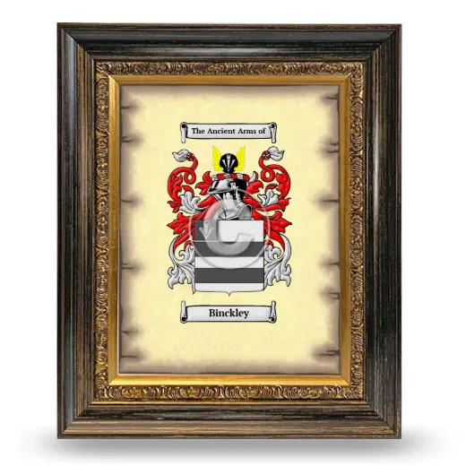 Binckley Coat of Arms Framed - Heirloom