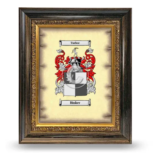 Binker Coat of Arms Framed - Heirloom