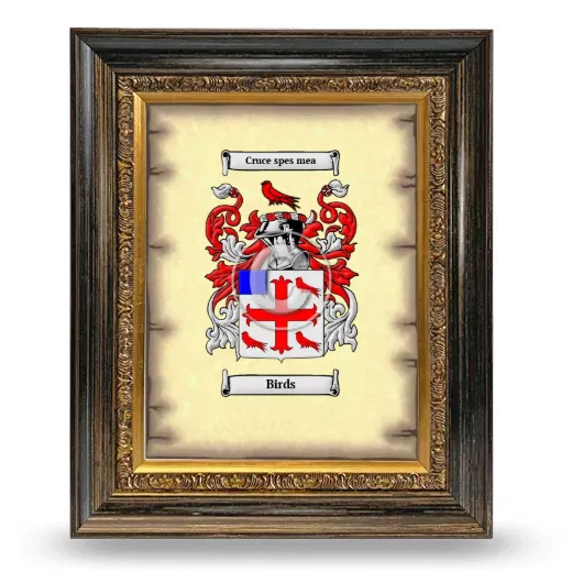Birds Coat of Arms Framed - Heirloom