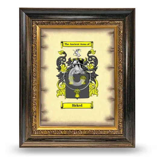Birked Coat of Arms Framed - Heirloom