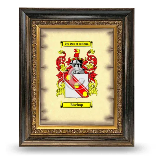 Bischop Coat of Arms Framed - Heirloom