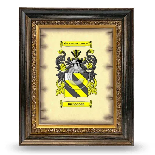 Bishopden Coat of Arms Framed - Heirloom