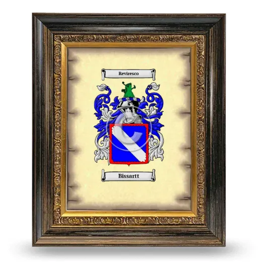 Bissartt Coat of Arms Framed - Heirloom
