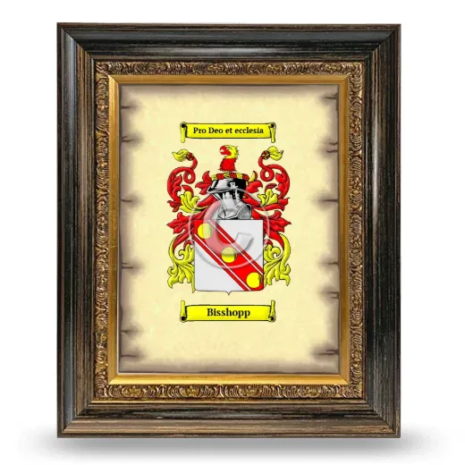 Bisshopp Coat of Arms Framed - Heirloom
