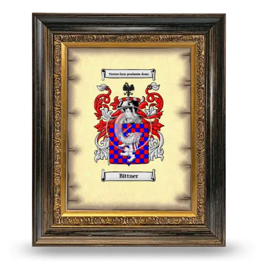 Bittner Coat of Arms Framed - Heirloom