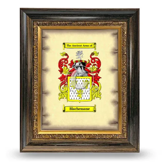 Blachemane Coat of Arms Framed - Heirloom