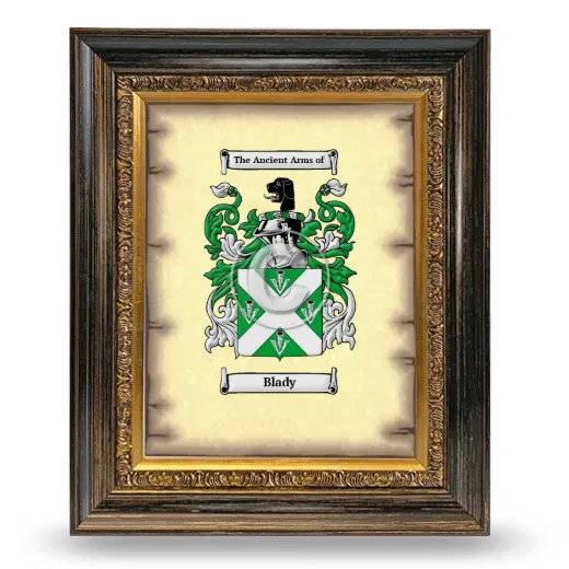 Blady Coat of Arms Framed - Heirloom