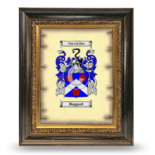 Blaggard Coat of Arms Framed - Heirloom