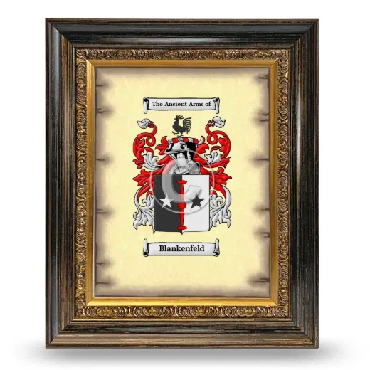Blankenfeld Coat of Arms Framed - Heirloom