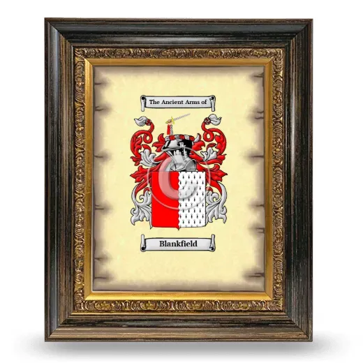 Blankfield Coat of Arms Framed - Heirloom