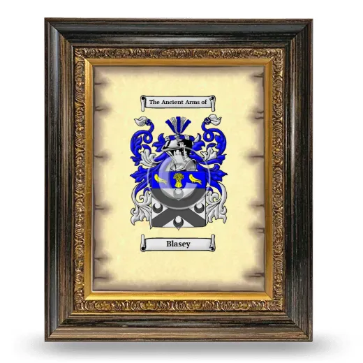 Blasey Coat of Arms Framed - Heirloom