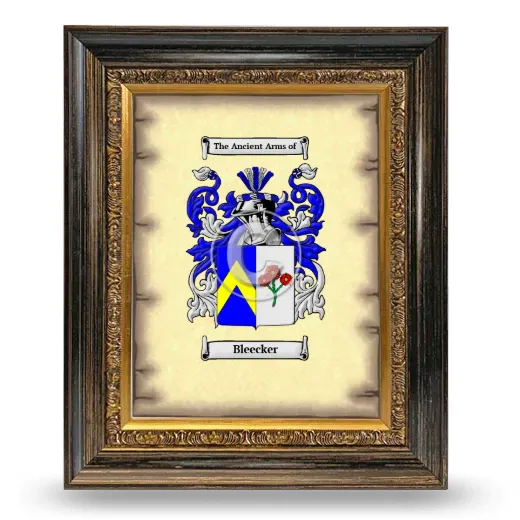 Bleecker Coat of Arms Framed - Heirloom