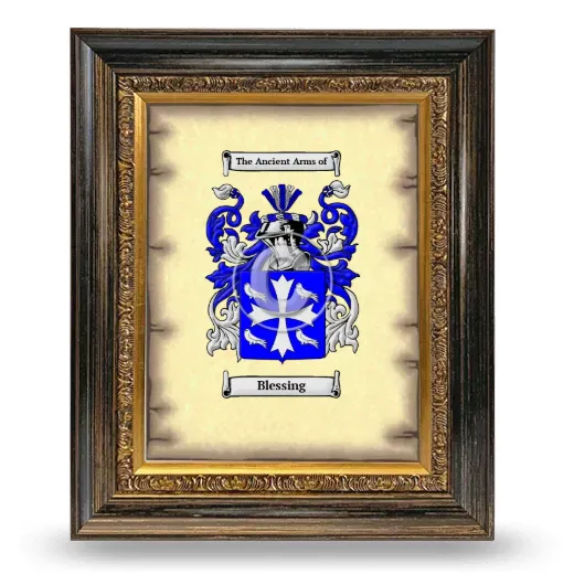 Blessing Coat of Arms Framed - Heirloom