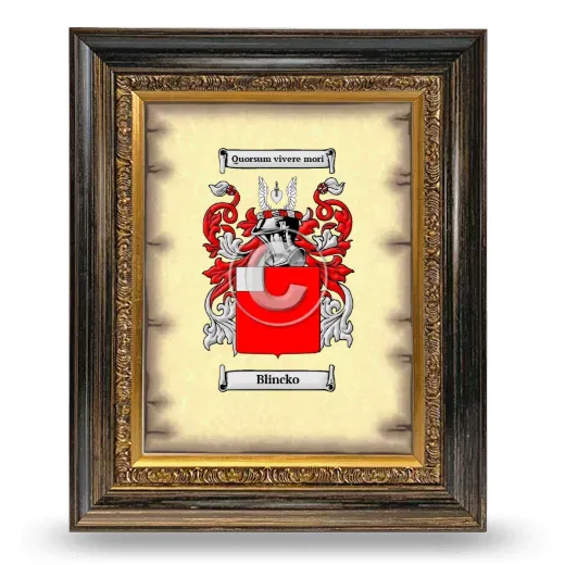 Blincko Coat of Arms Framed - Heirloom