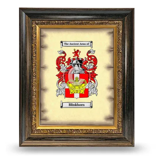 Blinkhorn Coat of Arms Framed - Heirloom
