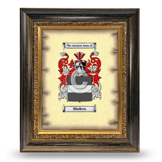 Blodern Coat of Arms Framed - Heirloom