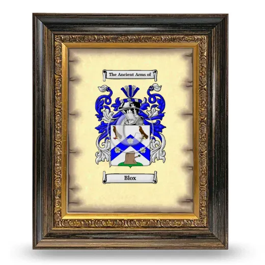 Blox Coat of Arms Framed - Heirloom