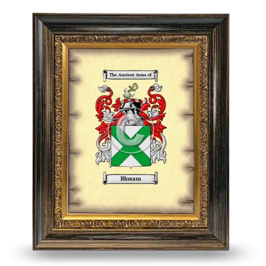 Bloxam Coat of Arms Framed - Heirloom
