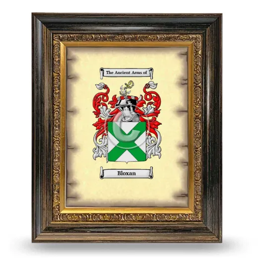 Bloxan Coat of Arms Framed - Heirloom