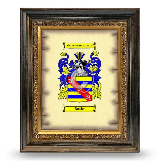 Boake Coat of Arms Framed - Heirloom