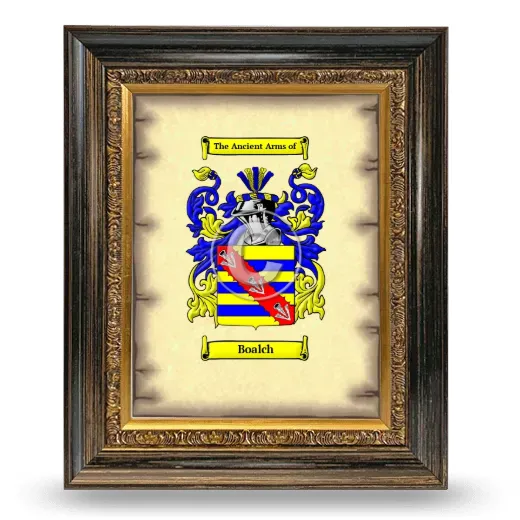 Boalch Coat of Arms Framed - Heirloom