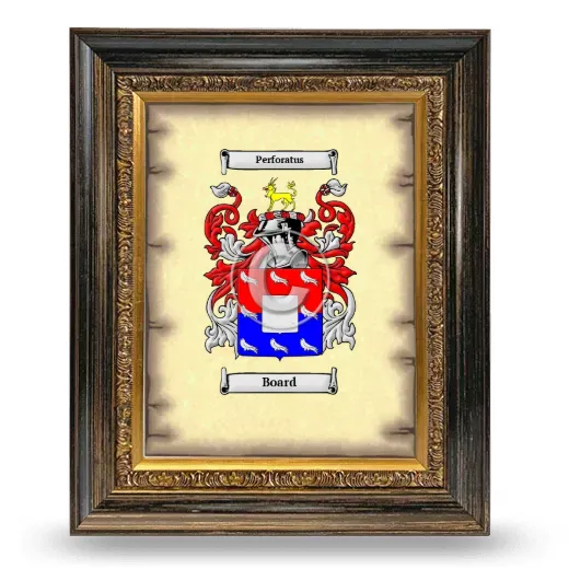 Board Coat of Arms Framed - Heirloom