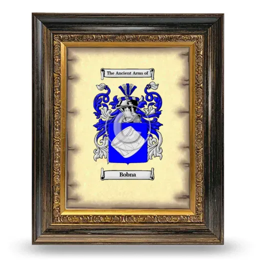 Bobna Coat of Arms Framed - Heirloom