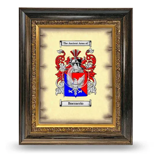 Boccaccio Coat of Arms Framed - Heirloom