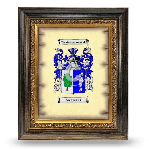 Bochmans Coat of Arms Framed - Heirloom