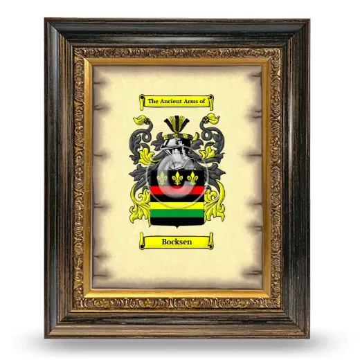 Bocksen Coat of Arms Framed - Heirloom