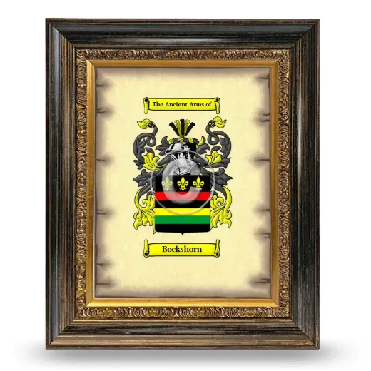 Bockshorn Coat of Arms Framed - Heirloom