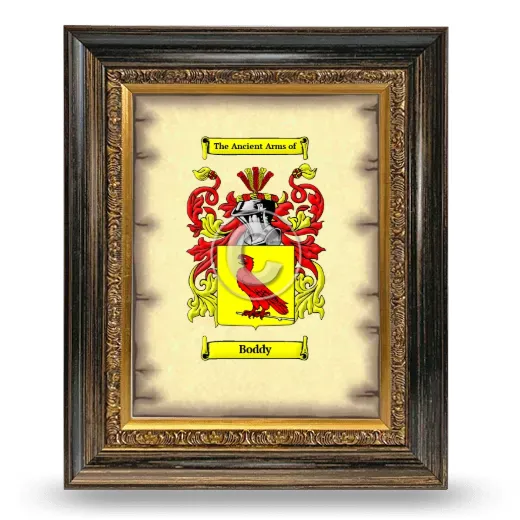 Boddy Coat of Arms Framed - Heirloom