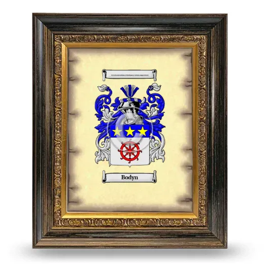 Bodyn Coat of Arms Framed - Heirloom