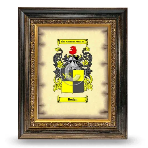 Bodyn Coat of Arms Framed - Heirloom