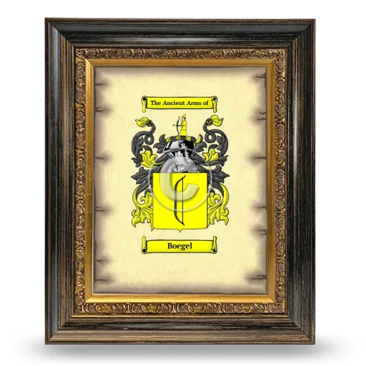 Boegel Coat of Arms Framed - Heirloom
