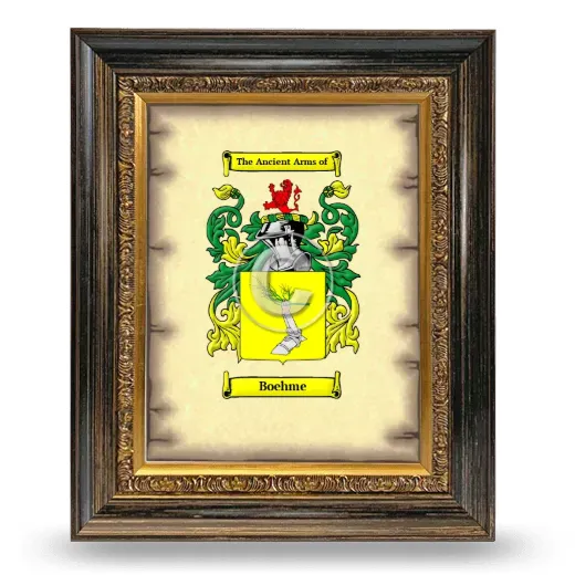 Boehme Coat of Arms Framed - Heirloom